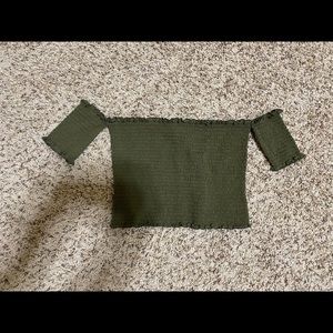 Off shoulder crop top